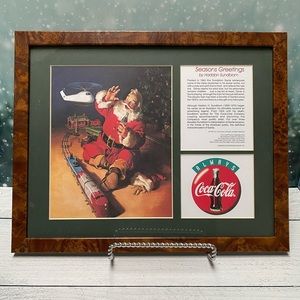 VTG 1998 Coca Cola Seasons Greetings Limited Edition Lithograph